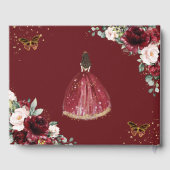 ブルゴーニュ赤面フローラプリンセス金ゴールドキンセアニラ ゲストブック (裏面)