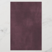 ブルゴーニュ赤面フローラベビーシャワービンゴカード (裏面)