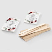 ブルゴーニュ赤面フローラモダン幾何学プログラム ハンドファン (組立なし)