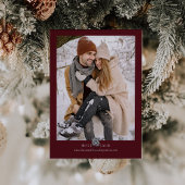 ブルゴーニュ赤面フローラ冬の結婚式の日付を保存 招待状