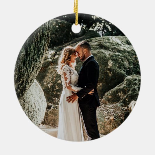 ブルゴーニュ赤面フローラ初めてのクリスマス セラミックオーナメント (裏面)