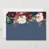 ブルゴーニュ赤面フローラ引っ越し祝いパーティーパーティー 招待状 (裏面)