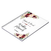 ブルゴーニュ赤面フローラ手書きウェディングプランナー ノートブック (左側)