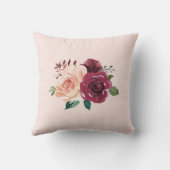 ブルゴーニュ赤面フローラ秋の結婚式 クッション (裏面)