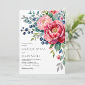 ブルゴーニュ赤面フローラ秋エレガンス結婚ズ 招待状 (スタンド正面)