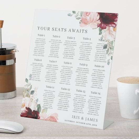 ブルゴーニュ赤面フローラ結婚の座席が待機 台座サイン (インサイチュ)