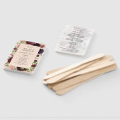 ブルゴーニュ赤面フローラ結婚の式典プログラム2 ハンドファン (組立なし)