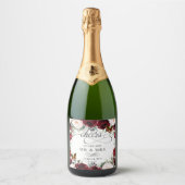 ブルゴーニュ赤面フローラ結婚ズ金ゴールド蝶 スパークリングワインラベル (正面)