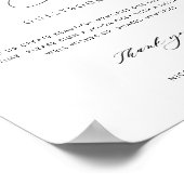 ブルゴーニュ赤面フローラ結婚ズJenga Guestbook Sign ポスター (角)