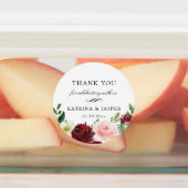 ブルゴーニュ赤面フローラ結婚式の引き出物 ラベル (貼付)