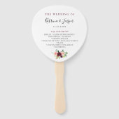 ブルゴーニュ赤面フローラ結婚式 プログラムハンドファン ハンドファン (正面)