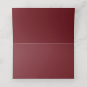 ブルゴーニュ赤面フローラ結婚金ゴールドのゲスト名 プレイスカード (内部開封)