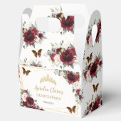 ブルゴーニュ赤面フローラ蝶金ゴールドティアラ フェイバーボックス (オープン)