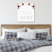 ブルゴーニュ赤面フローラ誕生日座席表 キャンバスプリント (インサイチュ (寝室))
