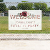 ブルゴーニュ赤面フローラ金ゴールドスウィート！6ウェルカムサイン 横断幕 (インサイチュ)