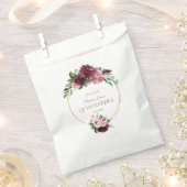 ブルゴーニュ赤面フローラ金ゴールドミクリンスキンセアニラ フェイバーバッグ (クリップ留めされた状態)