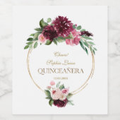 ブルゴーニュ赤面フローラ金ゴールドミクリンスキンセアニラ ワインラベル (シングルラベル)