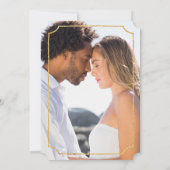 ブルゴーニュ赤面フローラ金ゴールド写真結婚Boho's 招待状 (裏面)