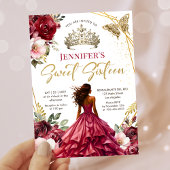 ブルゴーニュ赤面プリンセスティアラフローラスウィート16 招待状