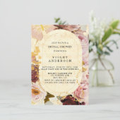 ブルゴーニュ赤面ミュージカルフローラブライダルシャワー 招待状 (スタンド正面)