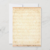 ブルゴーニュ赤面ミュージカルフローラブライダルシャワー 招待状 (裏面)