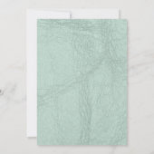 ブルゴーニュ赤面ミントトレンディーオールシーズ結婚ンズ 招待状 (裏面)