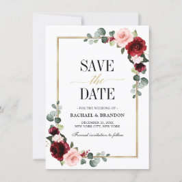 ブルゴーニュ赤面モダンフローラ幾何結婚の