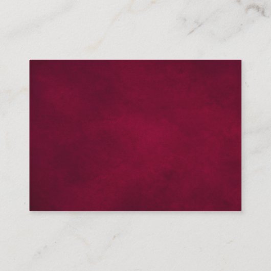 ブルゴーニュ赤面モダンフローラ幾何結婚の エンクロージャーカード (裏面)