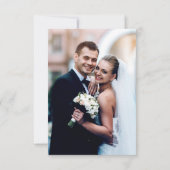 ブルゴーニュ赤面モダン幾何学写真 サンキューカード (裏面)