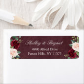 ブルゴーニュ赤面レッドウォーター色フローラ ラベル (インサイチュ)