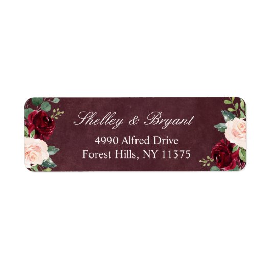 ブルゴーニュ赤面レッドウォーター色フローラ ラベル (正面)