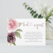 ブルゴーニュ赤面女の子の赤ちゃんシャワー本リクエストenclo エンクロージャーカード (スタンド正面)