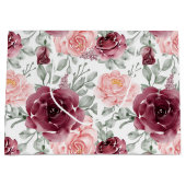 ブルゴーニュ赤面水彩フローラ ラージペーパーバッグ (正面)