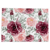 ブルゴーニュ赤面水彩フローラ ラージペーパーバッグ (裏面)