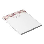 ブルゴーニュ赤面牡丹とバラカスタム ノートパッド (アングル)