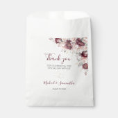 ブルゴーニュ赤面牡丹とバラ結婚ズ フェイバーバッグ (正面)