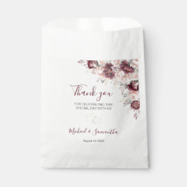 ブルゴーニュ赤面牡丹とバラ結婚ズ フェイバーバッグ