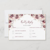 ブルゴーニュ赤面牡丹とバラ結婚ズ 出欠カード (正面)