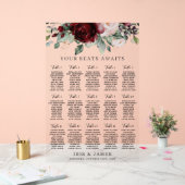 ブルゴーニュ赤面結婚フローラの座席表の記号 アクリルサイン (ウェディング)