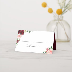 ブルゴーニュ赤面結婚フローラ プレイスカード
