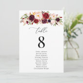 ブルゴーニュ赤面花テーブル番号座席表 (スタンド正面)