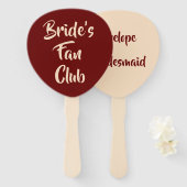 ブルゴーニュ赤面花嫁のファンクラブブレスメイド名 ハンドファン (正面&裏面)