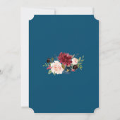 ブルゴーニュ赤面花金ゴールドクロスブルーバプテスマ 招待状 (裏面)