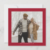 ブルゴーニュ赤面金ゴールドフローラ写真Save the Date 案内状 (裏面)