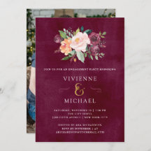 ブルゴーニュ赤面 |フローラフォト婚約パーティ