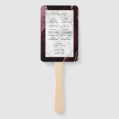 ブルゴーニュ金ゴールドアガテマーブル結婚式 プログラム ハンドファン (裏面)