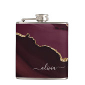 ブルゴーニュ金ゴールドアゲイト金ゴールドモノグラム フラスク (正面)