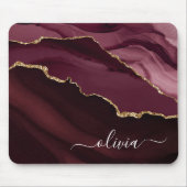 ブルゴーニュ金ゴールドアゲイト金ゴールドモノグラム マウスパッド (正面)