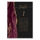 ブルゴーニュ金ゴールドアゲットダーク結婚ズ テーブルナンバー (裏面)