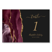 ブルゴーニュ金ゴールドアゲットダーク結婚ズ テーブルナンバー (裏面)